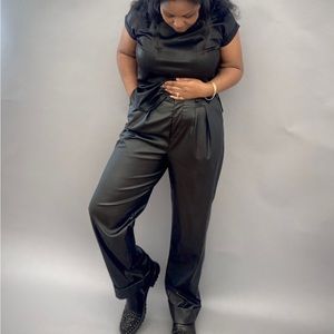 Faux Leather Trousers